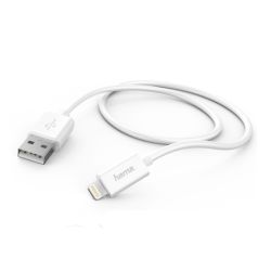 Hama ChargingData USB-A to Lightning Cable, 1 Metre, White