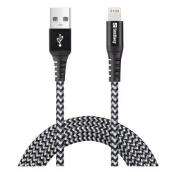 Sandberg 441-41 Survivor Apple Approved Durable Lightning Cable, Kevlar in Double Braided Nylon, 2 Metres, 5 Year Warranty