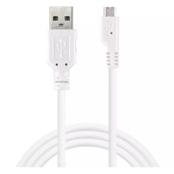 Sandberg Micro USB SyncCharge Cable, Type A Male to Micro B Male, 1 Metre, White, 5 Year Warranty