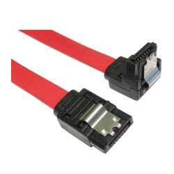 Spire SATA2 Cable, Locking Latch, Straight to Right Angled Connection, 45cm
