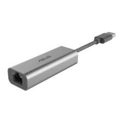 Asus USB-C2500 USB-A 3.2 Gen1 to 2.5-Gigabit Base-T Ethernet Adapter, Braided Cable,  Aluminium Casing