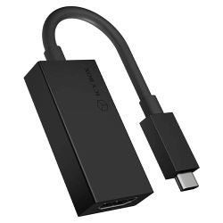 IcyBox USB-C Male to HDMI Female Converter Cable, Black