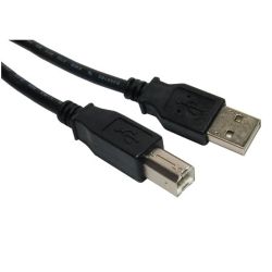 Spire USB-A Male to USB-B Male Converter Cable, 5 Metres, Nickel Connector