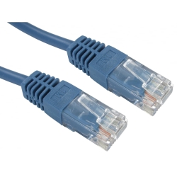 Spire Moulded CAT5e Patch Cable, Full Copper, 0.5 Metre, Blue