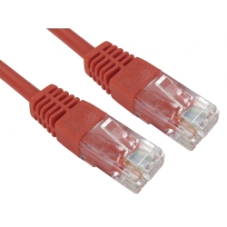 Spire Moulded CAT5e Patch Cable, 10 Metres, Full Copper, Red