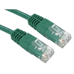 Spire Moulded CAT5e Patch Cable, 2 Metres, Full Copper, Green