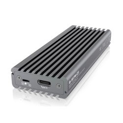 Icy Box IB-1817M-C31 External M.2 NVMe SSD Enclosure, USB 3.1 Gen2 Type-C USB-A cable included, Aluminium, Thermal Pad