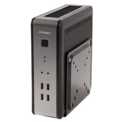Antec ISK110 VESA Mini ITX Case, 90W Ext. PSU, Vesa Mounting Bracket, 2 x 2.5inch , USB 3.0, Black Cases