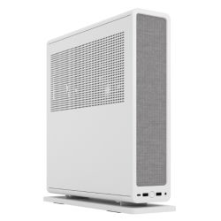 Fractal Design Ridge White SFF Console-Type Case, Mini ITX, Requires SFXSFX-L PSU, 2 Fans, PCIe 4.0 Riser Card, USB-C, HorizontalVertical Orientation