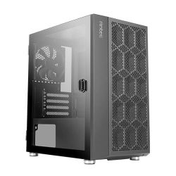 Antec NX200M Mini Tower Gaming Case w Glass Window, Micro ATX, Mesh Front, 1 Fan, 240mm Radiator Support