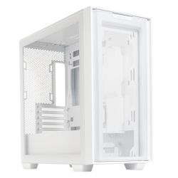 Asus A21 Gaming Case w Glass Window, Micro ATX, Mesh Front, 380mm GPU & 360mm Radiator Support, White