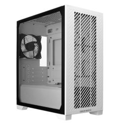 Cooler Master Elite 301 Lite Gaming Case w Glass Side, Micro ATX, 1x Fan, PSU Shroud, Intake Grill, USB-C, White
