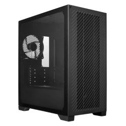 Cooler Master Elite 301 Lite Gaming Case w Glass Side, Micro ATX, 2x Fan, PSU Shroud, Intake Grill, USB-C, Black