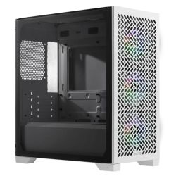 Cooler Master Elite 302 Gaming Case w Glass Side, Micro ATX, 3x ARGB Fans, PSU Shroud, Intake Grill, USB-C, White