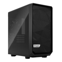 Fractal Design Meshify 2 Mini Black TG Gaming Case w Dark Glass Window, Micro ATX, Angular Mesh, USB-C, 331mm GPU & 280mm Radiator Support