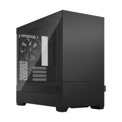 Fractal Design Pop Mini Silent Black TG Gaming Case w Clear Glass Window, Micro ATX, Sound-Damping Steel & Foam, 3 Fans