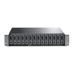 TP-LINK TL-FC1420 14-Slot Rackmount Chassis for TP-Link Media Convertors, Redundant PSU Option, Hot-Swappable