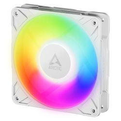ARCTIC P12 Pro ARGB 12cm PWM Case Fan w Cable Splitter, Fluid Dynamic Bearing, 600-3000 RPM, White