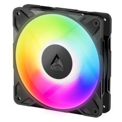 ARCTIC P12 Pro ARGB 12cm PWM Case Fan w Cable Splitter, Fluid Dynamic Bearing, 600-3000 RPM, Black