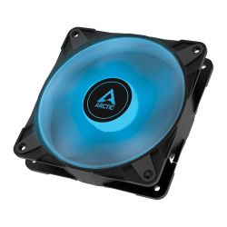 Arctic P12 12cm Pressure Optimised PWM PST RGB 0dB Case Fan, Black, Fluid Dynamic, 12 RGB LEDs, 0-2000 RPM, 6 Year Warranty Cooling