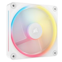 Corsair iCUE LINK LX120-R 12cm PWM Reverse Blade RGB Case Fan, 18 RGB LEDs, Magnetic Dome Bearing, 2400 RPM, White, Single Fan Expansion Kit