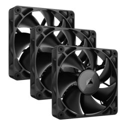 Corsair iCUE LINK RX120 12cm PWM Case Fans 3 Pack, Magnetic Dome Bearing, 2100 RPM, iCUE LINK Hub Included, Black