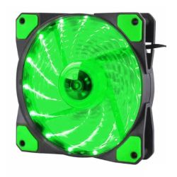 Jedel 12cm Green LED Case Fan, Fluid Dynamic, 1200 RPM Cooling