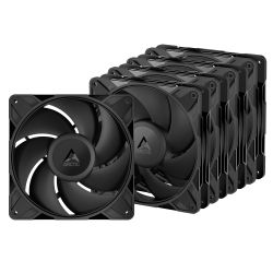 ARCTIC P14 Pro PST 14cm PWM Case Fan w Cable Splitter 5 Pack, Fluid Dynamic Bearing, 400-2500 RPM, Black