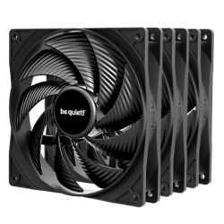 Be Quiet! BL138 Pure Wings 3 PWM High Speed 140mm Case Fans 3 Pack, Rifle Bearing, 1800 RPM, Black