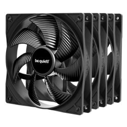 Be Quiet! BL139 Pure Wings 3 PWM 140mm Case Fans 3 Pack, Rifle Bearing, 1200 RPM, Black