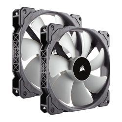Corsair ML140 14cm Premium PWM Case Fans x2, Magnetic Levitation Bearing, Low Noise, 5 Year Warranty, Twin Pack Cooling