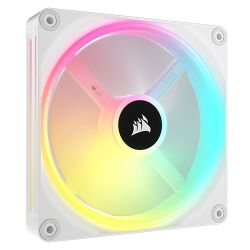 Corsair iCUE LINK QX140 14cm PWM RGB Case Fan, 34 RGB LEDs, Magnetic Dome Bearing, 2000 RPM, White, Single Fan Expansion Kit