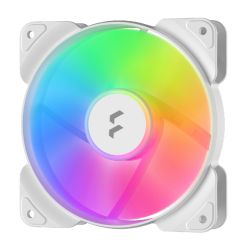 Fractal Design Aspect 14 14cm RGB Case Fan, Rifle Bearing, Supports Chaining, Aerodynamic Stator Struts, 1000 RPM, White Frame Cooling