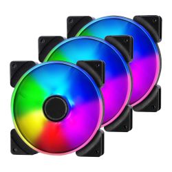 Fractal Design Prisma AL-14 14cm ARGB Case Fans x3, 7 Blades, Long Life Sleeve Bearing, 1000 RPM Cooling