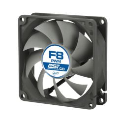 Arctic F8 8cm PWM PST Case Fan for Continuous Operation , Black & Grey, 9 Blades, Dual Ball Bearing, 6 Year Warranty Cooling