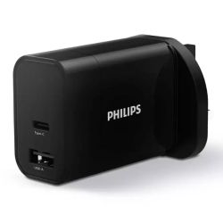 Philips_3-pin_Wall_Plug_USB-C_&_USB-A_Charger_30W_Fast_Charge_Power_Delivery