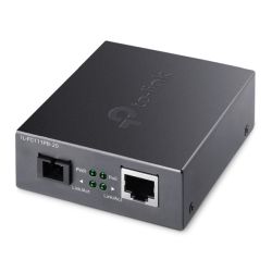 TP-LINK TL-FC111PB-20 10100 Mbps WDM Media Converter with 1-Port PoE, up to 20km, 802.3u 10100Base-TX, 100Base-FX, Single-Mode, Half-DuplexFull-Duplex