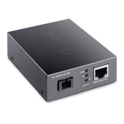 TP-LINK TL-FC311A-20 Gigabit WDM Media Converter, Fiber up to 20km, Auto-Negotiation RJ45 Port, GB SC Fiber Port, 1550 nm TX, 1310 nm RX