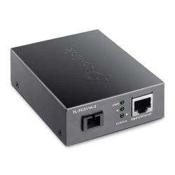 LINK TL-FC311A-2 Gigabit WDM Media Converter, Fiber up to 2km, Auto-Negotiation RJ45 Port, GB SC Fiber Port, 1550 nm TX, 1310 nm RX