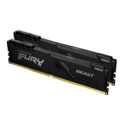 Kingston Fury Beast 16GB Kit 2 x 8GB, DDR4, 2666MHz PC4-21400, CL16, XMP, DIMM Memory