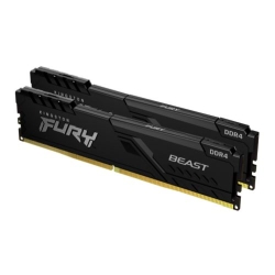 Kingston Fury Beast 16GB Kit 2 x 8GB, DDR4, 3200MHz PC4-25600, CL16, XMP, DIMM Memory