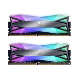 ADATA XPG Spectrix D60 RGB LED 16GB Kit (2 x 8GB), DDR4, 3600MHz (PC4-28800) CL18, XMP 2.0, DIMM Memory, Grey Memory - Desktop