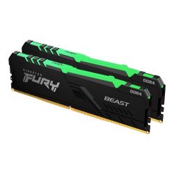 Kingston Fury Beast RGB 32GB Kit (2 x 16GB), DDR4, 3200MHz (PC4-25600), CL16, DIMM Memory Memory - Desktop