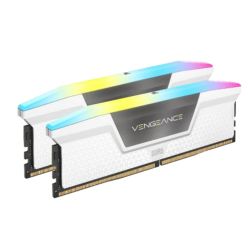 Corsair Vengeance RGB 32GB Kit 2 x 16GB, DDR5, 5200MHz PC5-41600, CL40, 1.25V, XMP 3.0, PMIC, DIMM Memory, White