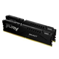 Kingston Fury Beast 64GB Kit 2 x 32GB, DDR5, 5600MHz, CL40, 1.25V, ECC, PMIC, Intel XMP 3.0, Black, DIMM Memory