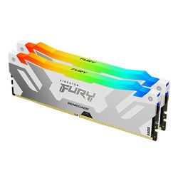 Kingston Fury Renegade RGB 64GB Kit 2 x 32GB, DDR5, 6400MHz, CL32, 1.4V, ECC, XMP 3.0, PMIC, DIMM Memory, WhiteSilver