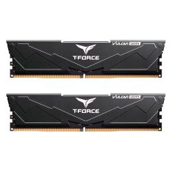 Team T-Force Vulcan 64GB Kit 2 x 32GB, DDR5, 6400MHz PC5-51200, CL34, ECC, AMD EXPO & Intel XMP 3.0, PMIC, DIMM Memory, Black