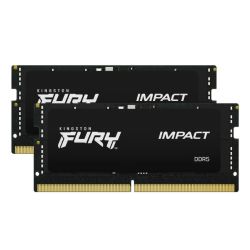 Kingston Fury Impact 64GB Kit 2 x 32GB, DDR5, 5600MHz PC5-44800, CL40, 1.1V, Intel XMP 3.0, SODIMM Memory