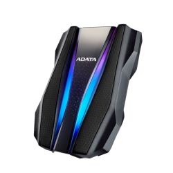 ADATA HD770G 2TB RGB External Hard Drive, 2.5, USB 3.2 Gen1, IP68, Military-Grade Tough, AES 256-bit Encryption, Black