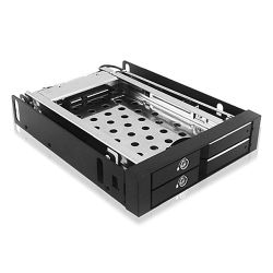 Icy Box IB-2227STS Mobile Rack for 2x HDDSSD into 1x 3.5 Bay, Lockable, Hot Swap, LED Indicator 
